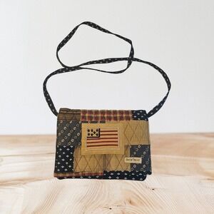 Bella Taylor Quilted Handbag Crossbody Bag Primative Patch Hipster Organizer New